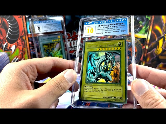 Once In A LIFETIME Yugioh Card Graded Pristine?!?!? ALL Faded 1st Edition Legend Blue Eyes LOB Holos
