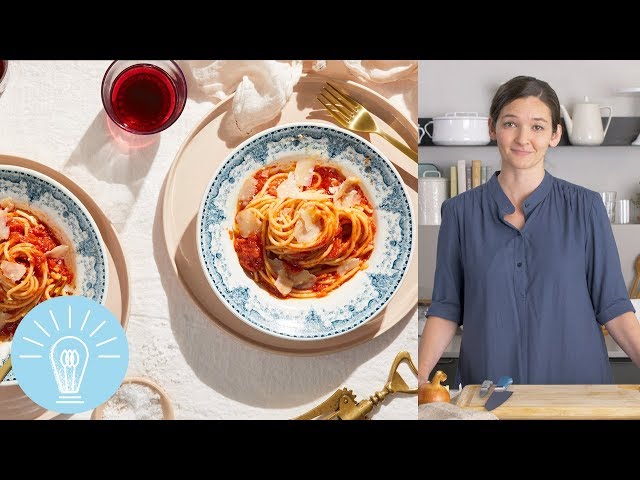 Marcella Hazan's Tomato Sauce with Onion & Butter | Genius Recipes