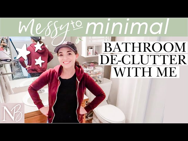 EXTREME BATHROOM DECLUTTER With Me! 💪Messy To Minimal | MAKEUP COLLECTION purge + transformation
