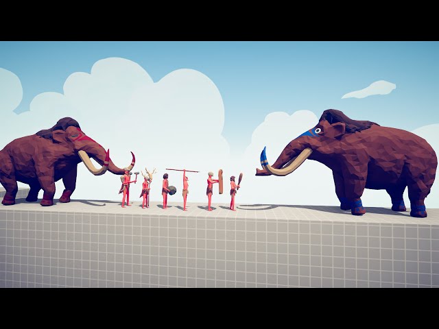 MAMMOTH Vs TRIBAL Team - Totally Accurate Battle Simulator | TABS