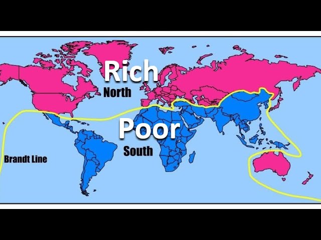 Am I crazy in thinking this? Is the north in general richer than the south, globally and locally?