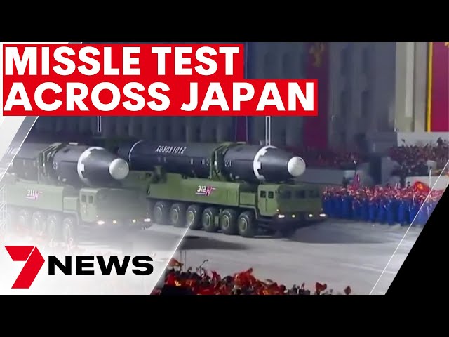 Air base rocked after North Korea fired missile over Japan  | 7NEWS