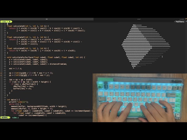 ASMR Programming - Spinning Cube - No Talking