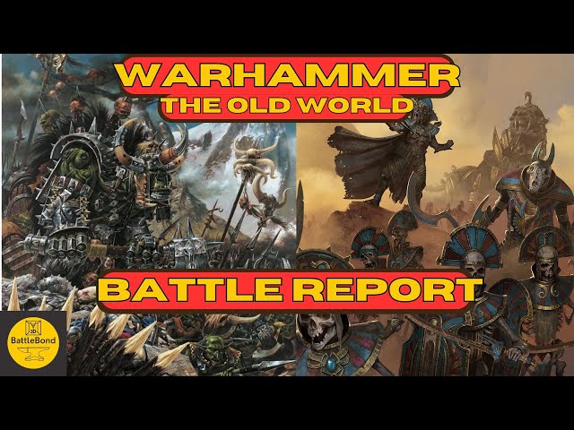 Warhammer the Old World Battle Report - 1500 pts Orcs (with Troll Magic) vs Tomb Kings