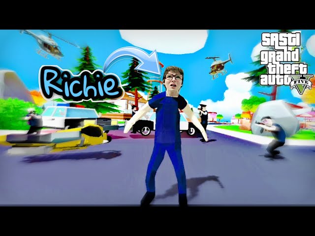 Trying to save💪 RICHIE😢 in Sasti GTA5🤑/Dude Theft Wars🤯.