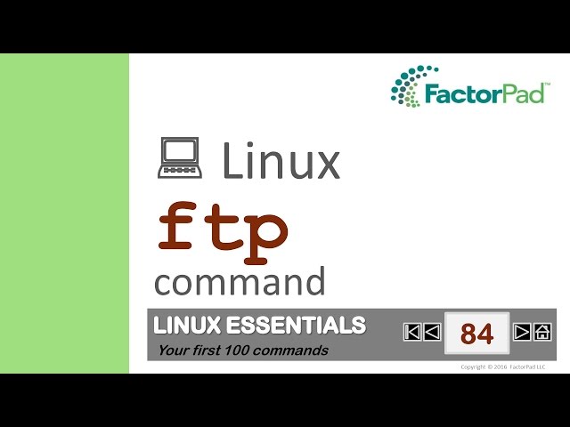 Linux ftp command summary with examples