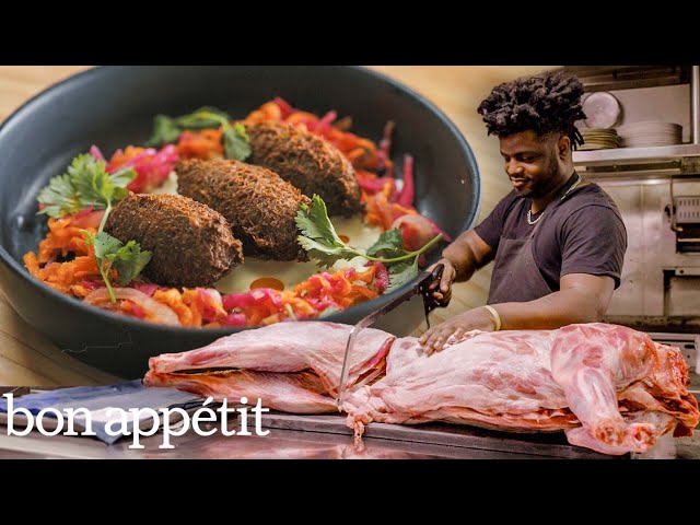A Day at Austin's Top Caribbean Restaurant Cooking Whole Wild Boar | On The Line | Bon Appétit