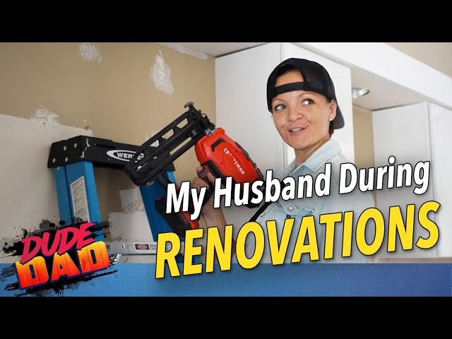 My husband during home renovations