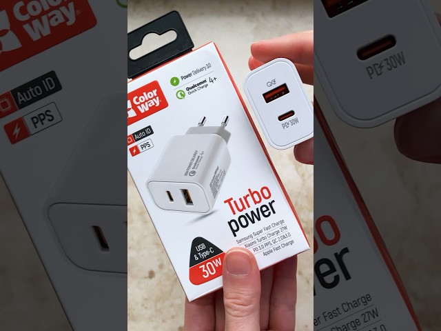 AC Charger ColorWay Power Delivery Port PPS USB (Type-C PD + USB QC3.0) (30W) white (CW-CHS037PD-WT)
