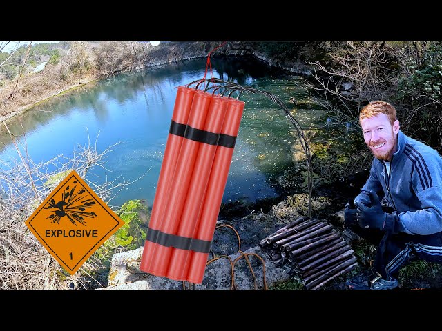 There are DOZENS OF DYNAMITE STICKS! Hiding in a pond