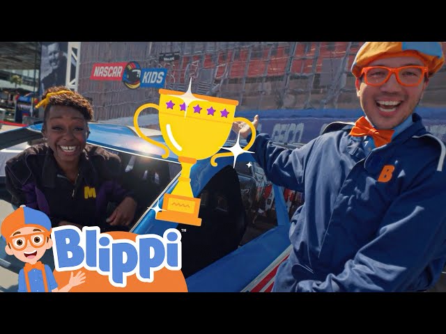 Blippi and Meekah Work the Race Track | Kids Cartoons | Party Playtime!