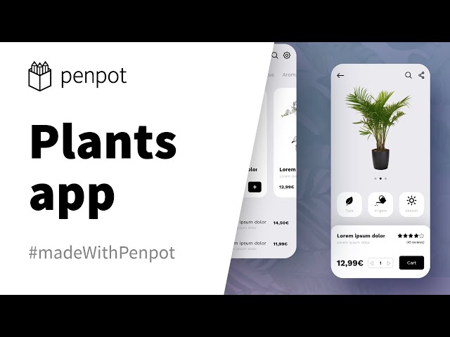 Quick Plant Shop App UI Design Demo - #MadeWithPenpot
