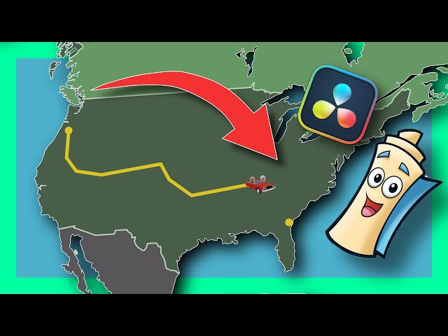 Travel Map Animation in DaVinci Resolve! - Fusion Beginner Tutorial