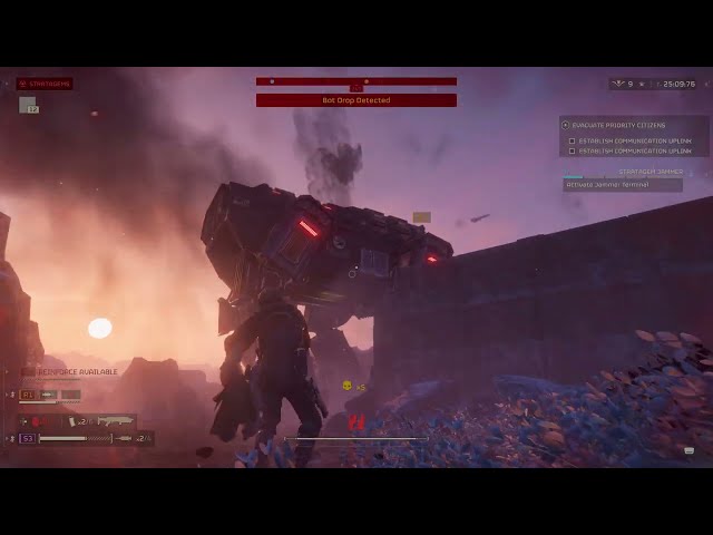 Helldivers 2 8K 60 FPS HDR MARFARK EVACUATE PRIORITY CITIZENS LEVEL 73 HELLDIVE DIFFICULTY