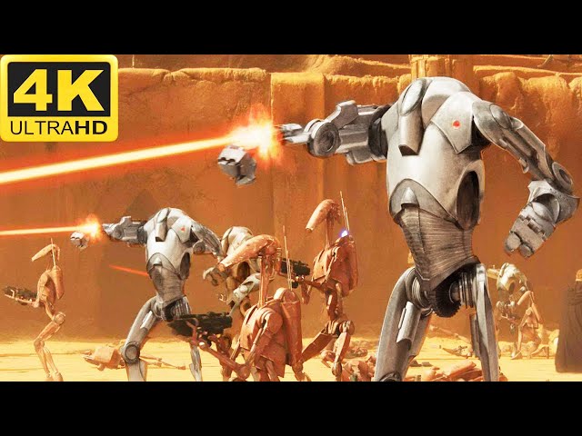 BATTLE OF GEONOSIS: CIS Battle Droids vs Clone Troopers - Star Wars: Battlefront 2 (PS5, 4K, HDR)