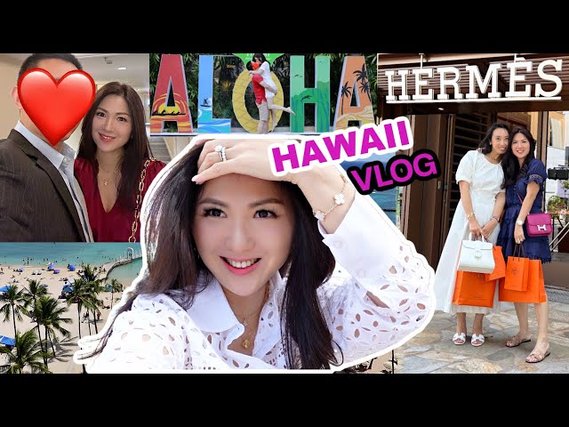 ROMANTIC 14th ANNIVERSARY | Meeting HERMES New SA l My Friend reviews DELVAUX💼| CHARIS IN HAWAII #2