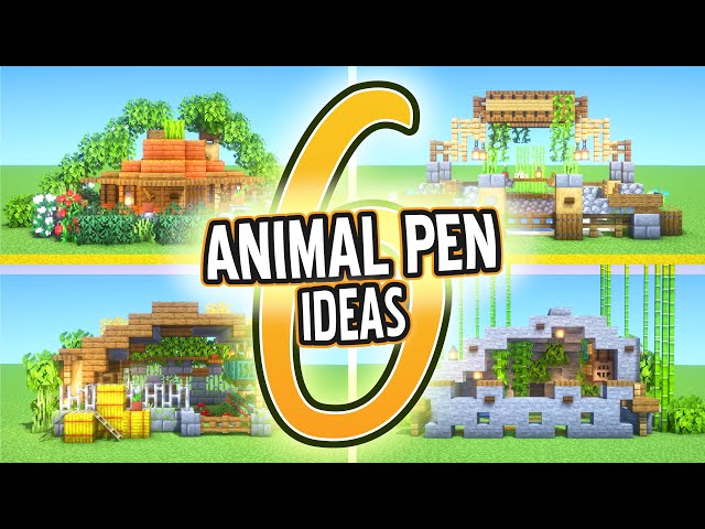 Minecraft | 6 Animal Pen Build Hack and Ideas For Survival #2