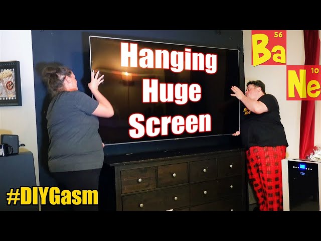 How to mount your large screen TV on any wall safe & easy! - @Barnacules