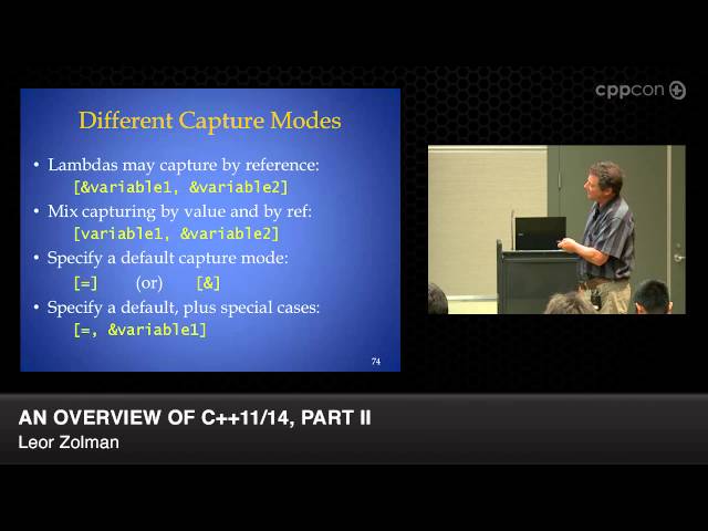 CppCon 2014: Leor Zolman "An Overview of C++11/14, Part II"