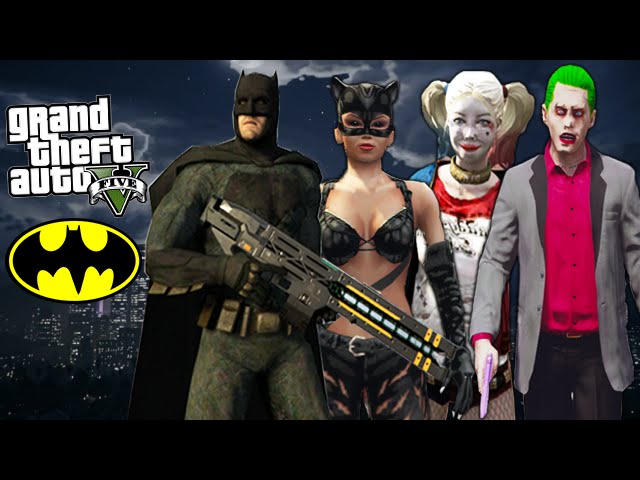 GTA 5 Mods - ULTIMATE BATMAN MOD w/ Catwoman, Joker, Harley Quinn (GTA 5 Mod Gameplay)
