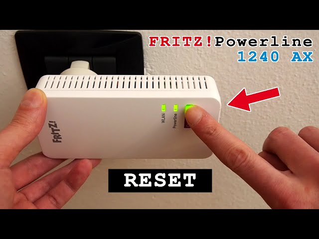 FRITZ!Powerline 1240 AX Wi-Fi 6 powerline • Factory reset