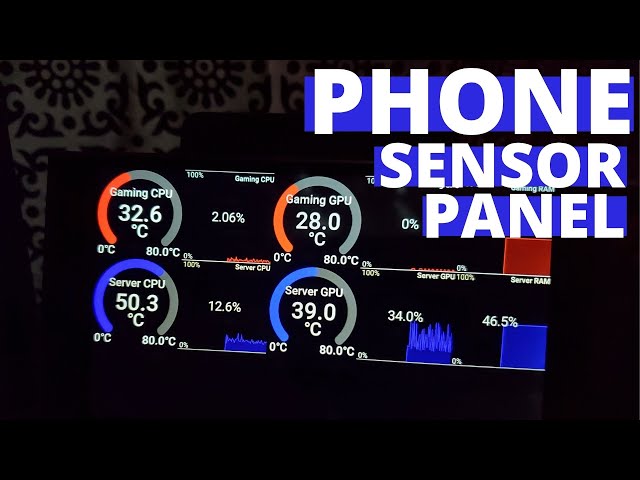 SYSTEM MONITOR! Turn an old phone or tablet into a sensor panel!