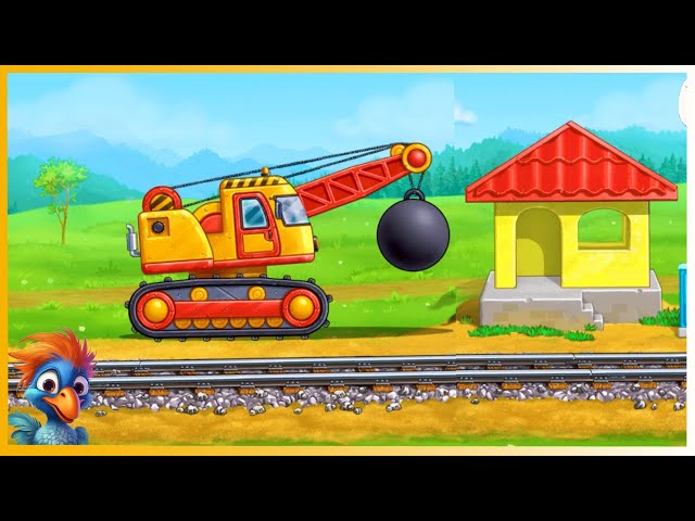 Bagger Züge im Einsatz beim Bauen und Restaurieren | Bagger Kinder | Zug Kinder | Dodo