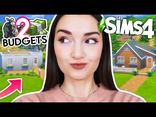2 Mini-maisons, 2 Budgets ! Pauvre VS Riche (Siri décide) 😬| Challenge Construction Sims 4