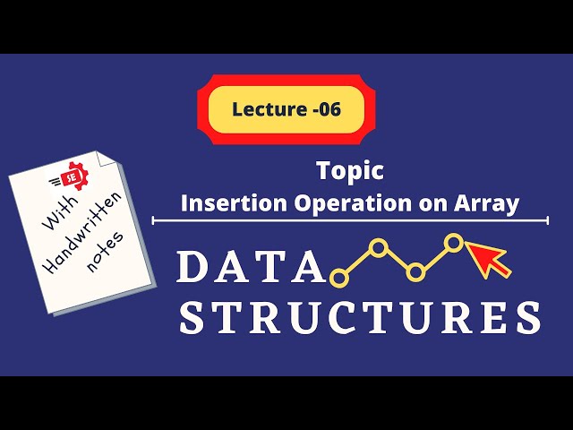 Lecture 06   Insertion Operation of Array Data Structure in C++ Urdu/Hindi