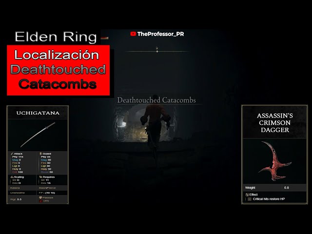 Elden Ring Localización del Assasins Crimson Dagger y de la Uchigatana