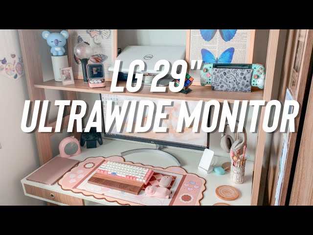 LG 29" ultrawide monitor | unboxing |  29WK600 21:9 | desk makeover diaries ep. 3
