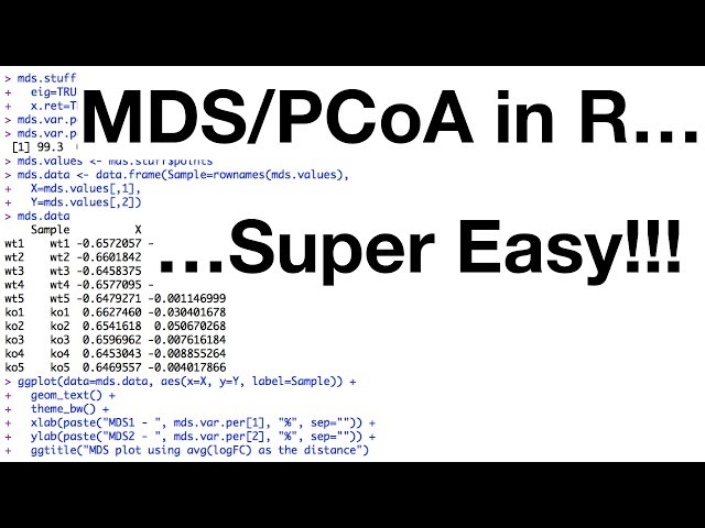 StatQuest: MDS and PCoA in R