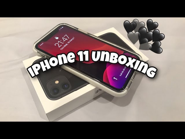iPhone 11 + accessories UNBOXING | black, 64gb 🖤