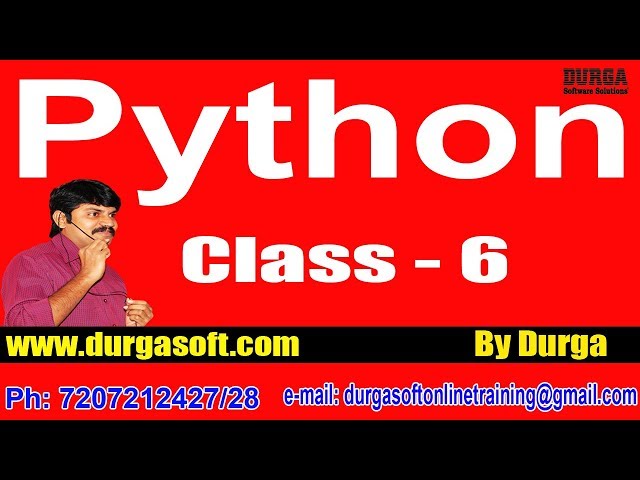 Learn Python Programming Tutorial Online Training by Durga Sir On 03-05-2018 @ 7AM