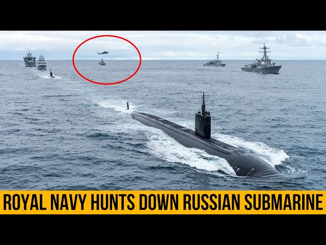 Royal Navy scrambles to intercept Russian submarine stalking British vessels.