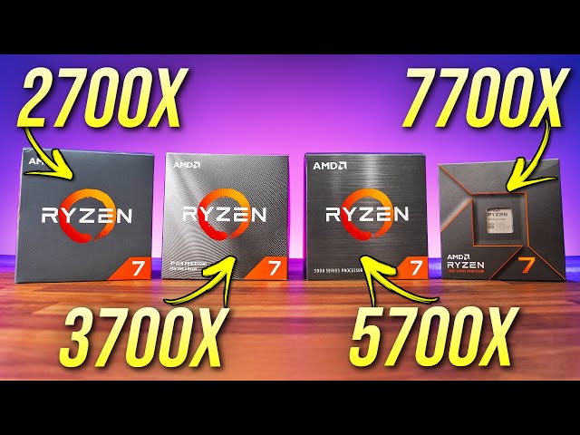 Comparing 4 Generations of Ryzen 7 CPUs! 7700X vs 5700X vs 3700X vs 2700X
