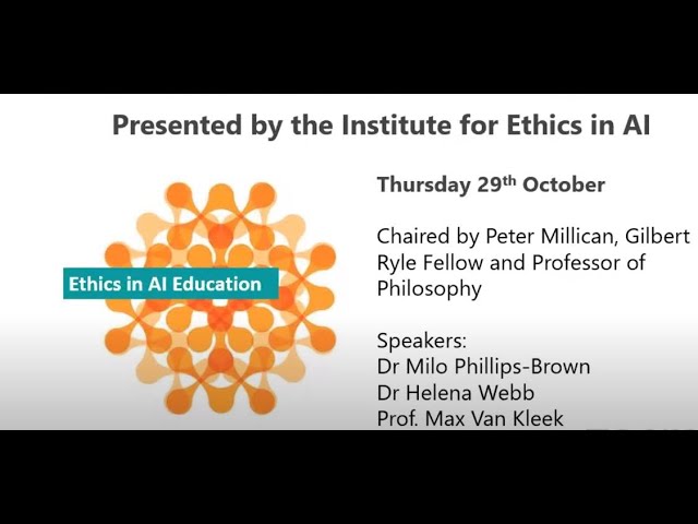 Ethics in AI Seminar   presented by the Institute of Ethics in AI