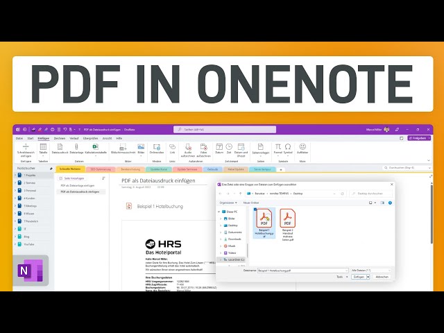 🖨 PDF in OneNote einfügen & bearbeiten