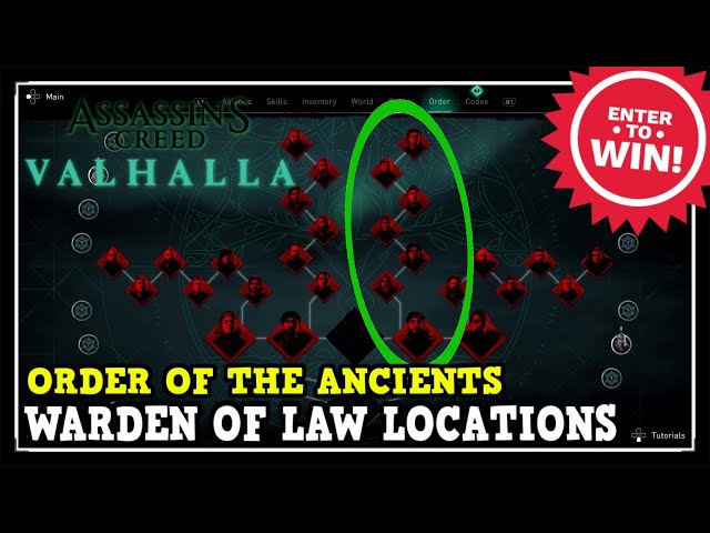Assassin's Creed Valhalla All WARDEN OF LAW Locations (Order of the Ancients)