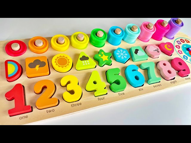Numbers & Counting, Shapes Learning Activity Puzzle | Toddler Learning Video