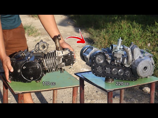 I Turn Motorcycle engine Into Opposed piston engine