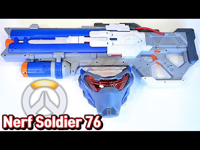 Nerf Overwatch Soldier:76 Pulse Rifle in Real Life!!! [KKUK TV]