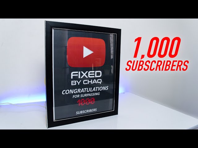 We've Just Hit 1,000 Subscribers Milestone! Thank You To All Of You