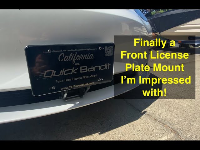 Tesla Model 3/Y Quick Bandit Front License Plate Mount