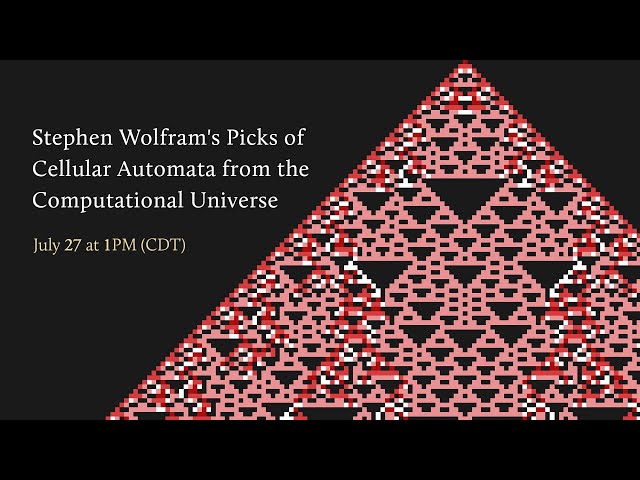 Stephen Wolfram's Picks of Cellular Automata from the Computational Universe