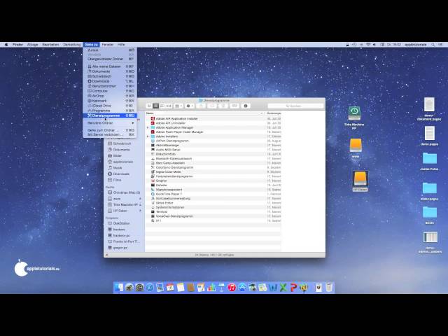 Mac für Anfänger - Das Gehe-zu Menü und die Datei-Hierarchie am Mac