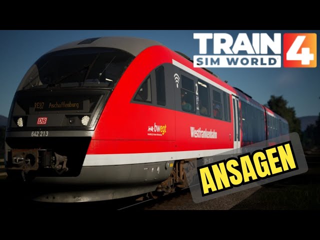 Train Sim World 4 | MAINTALBAHN | ANSAGEN | RE87 | PC | Gameplay [Deutsch]