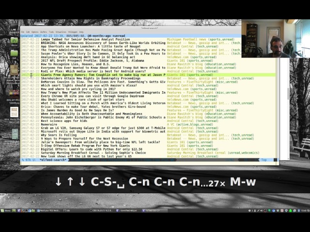 Using emacs 29 - elfeed part 1