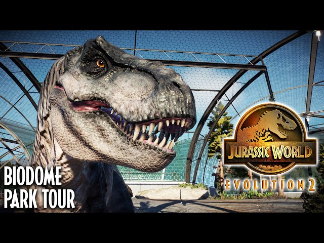 BIODOME PARK TOUR: All dinosaurs in aviaries! | Jurassic World Evolution 2