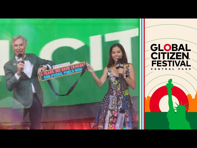Bill Nye & Xiye Bastida Call for an End to Fossil Fuel Expansion | Global Citizen Festival 2023